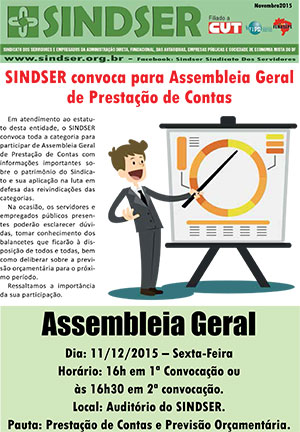 Jornal SINDSER – Prestação de Contas – 11/2015