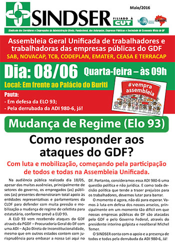 Jornal SINDSER – Elo 93 – Maio / 2016