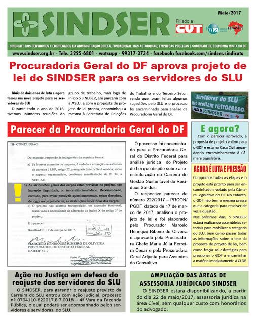 Jornal SINDSER – Maio/2017