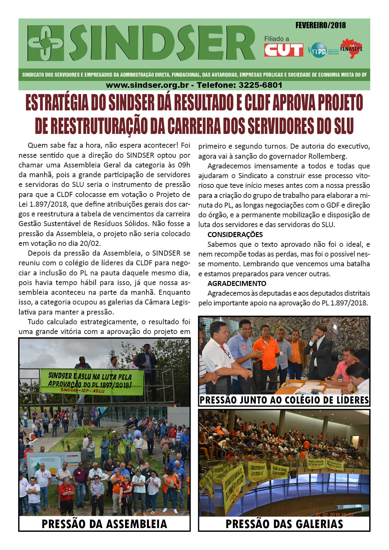 Jornal SINDSER – Carreira SLU