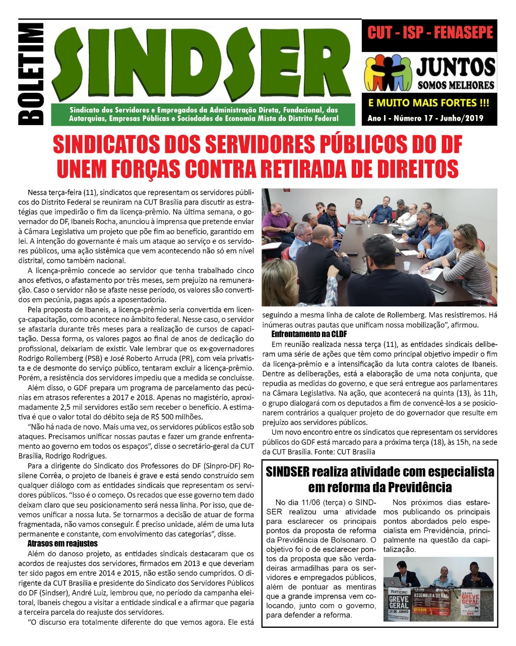 Sindicatos dos Servidores Públicos do DF unem forças contra retirada de direitos