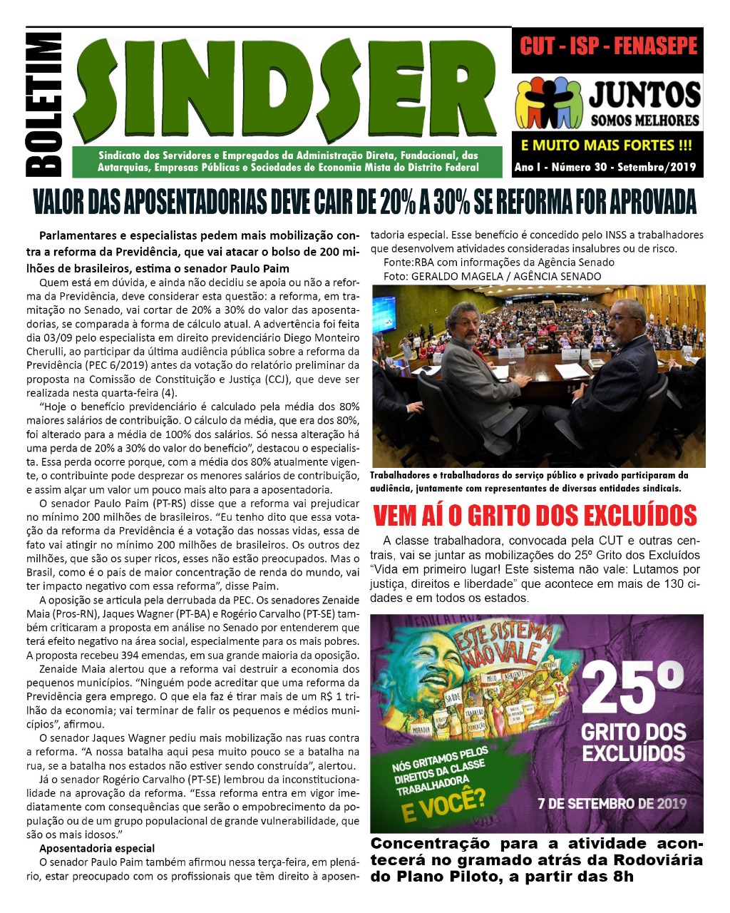 Boletim Sindser – 09/2019