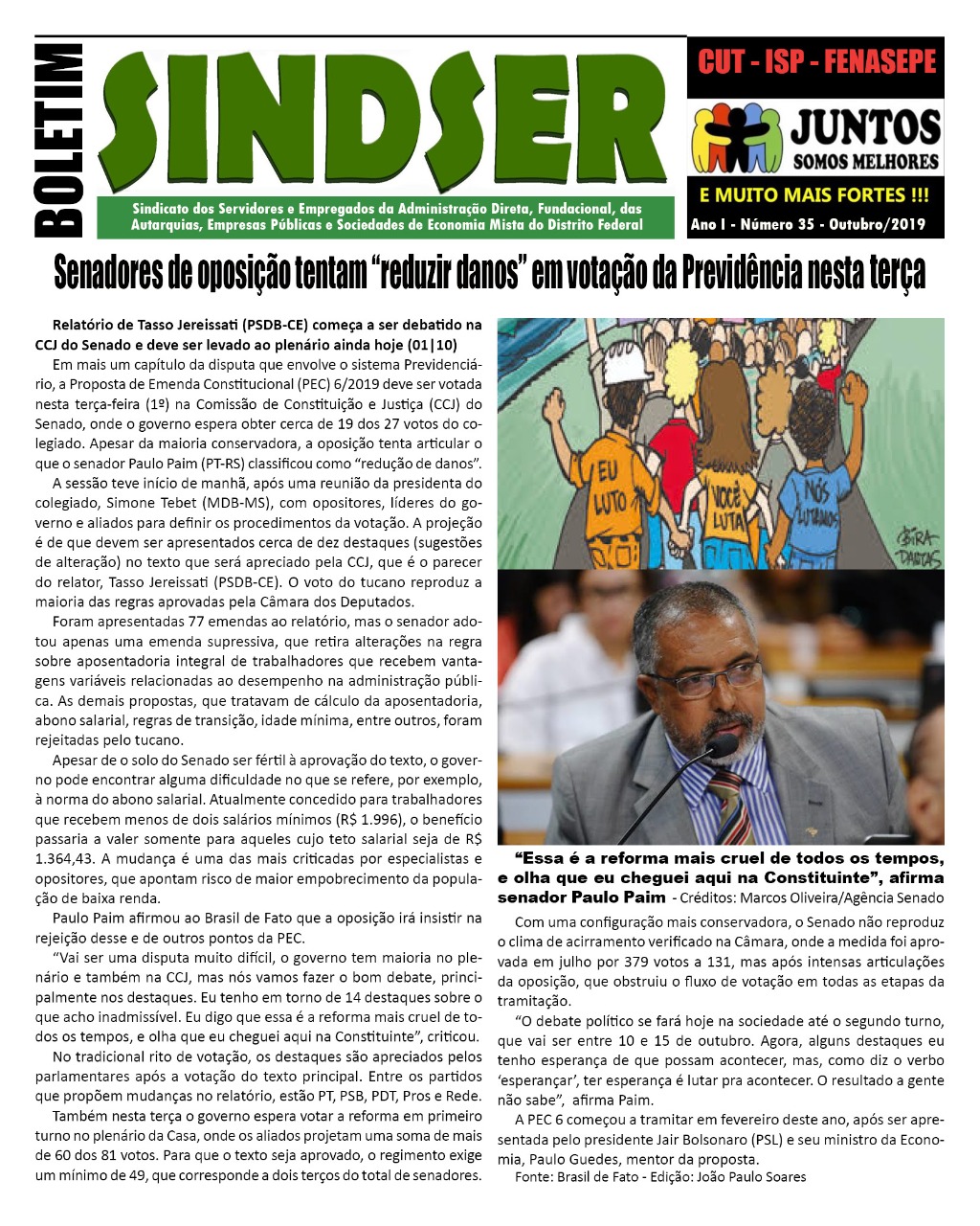 Boletim Sindser – 10/2019