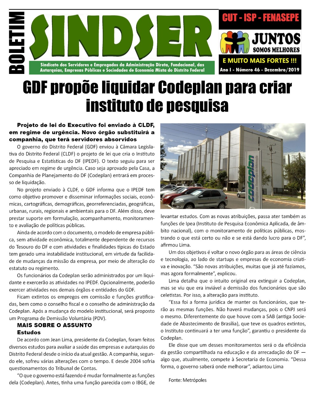 Informativo Sindser 12/2019