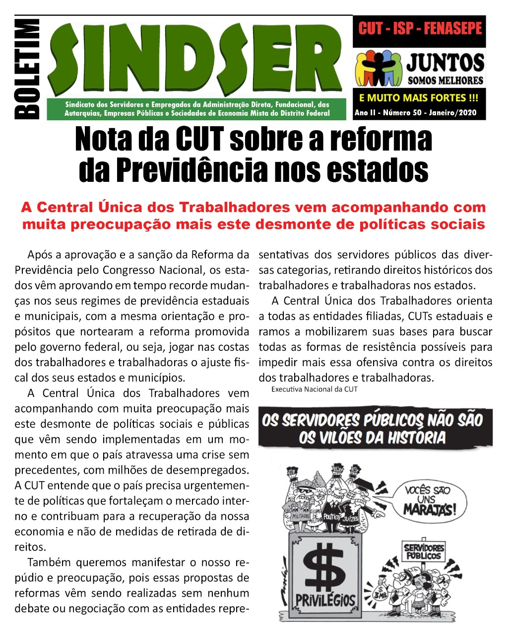 Informativo Sindser – 01/2020