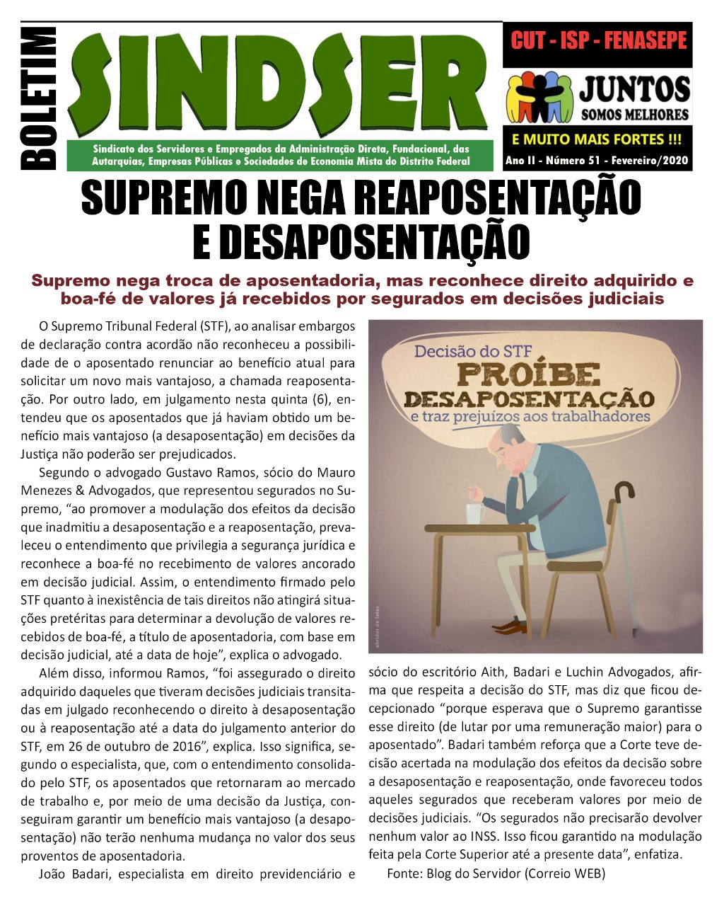 Informativo Sindser 01/2020